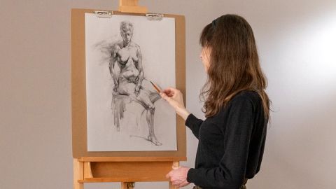 Grondbeginselen van anatomisch tekenen met houtskool
