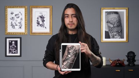 Ilustração de tatuagens blackwork do zero