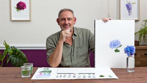 Ilustración botánica en acuarela: Técnica del sombreado a rayas