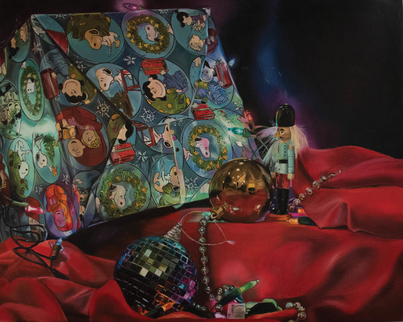 "Reflections of Christmas" - Oleo sobre lienzo