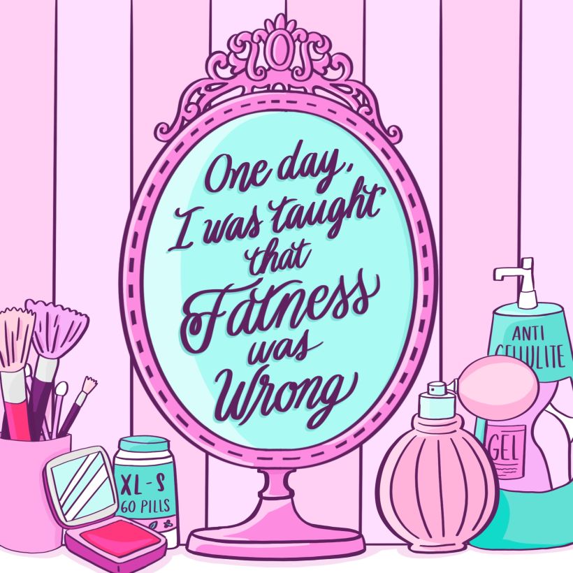 Stop Fatphobia - Illustrated lettering series 4