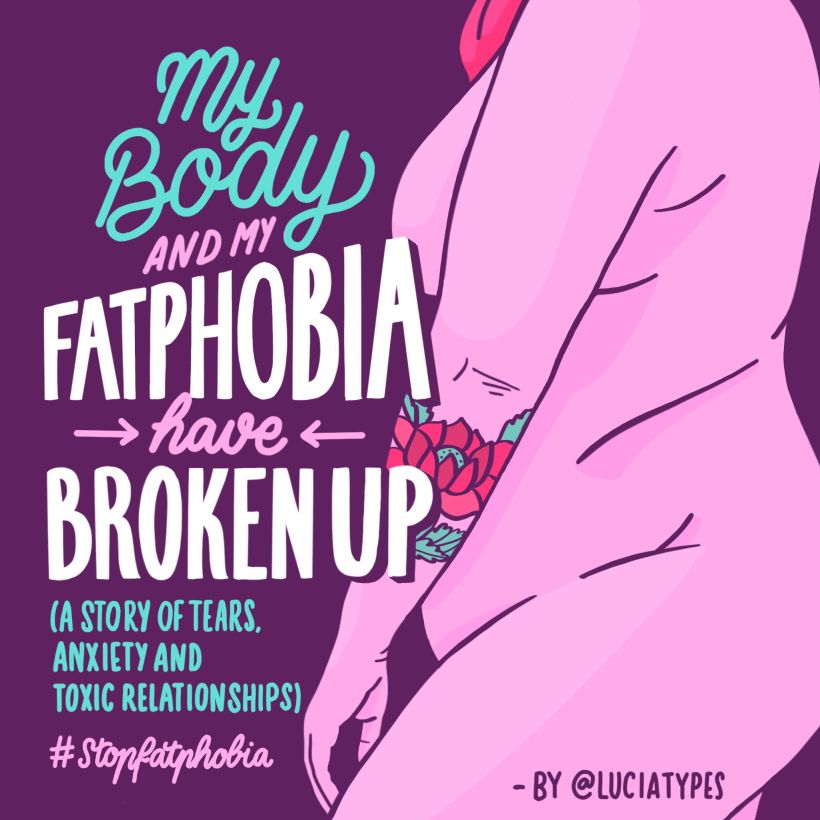 Stop Fatphobia - Illustrated lettering series 2