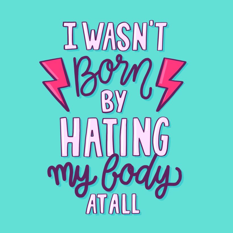 Stop Fatphobia - Illustrated lettering series 3