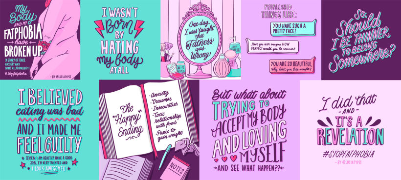 Stop Fatphobia - Illustrated lettering series 0