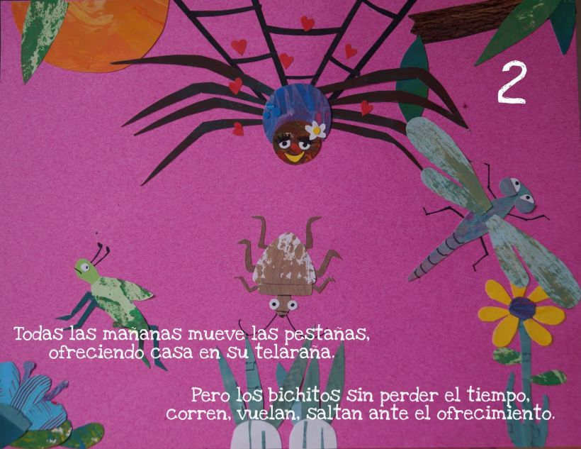 La araña Nemesia. Colección Cantos y cuentos de la hortaliza. De mi autoría. 2