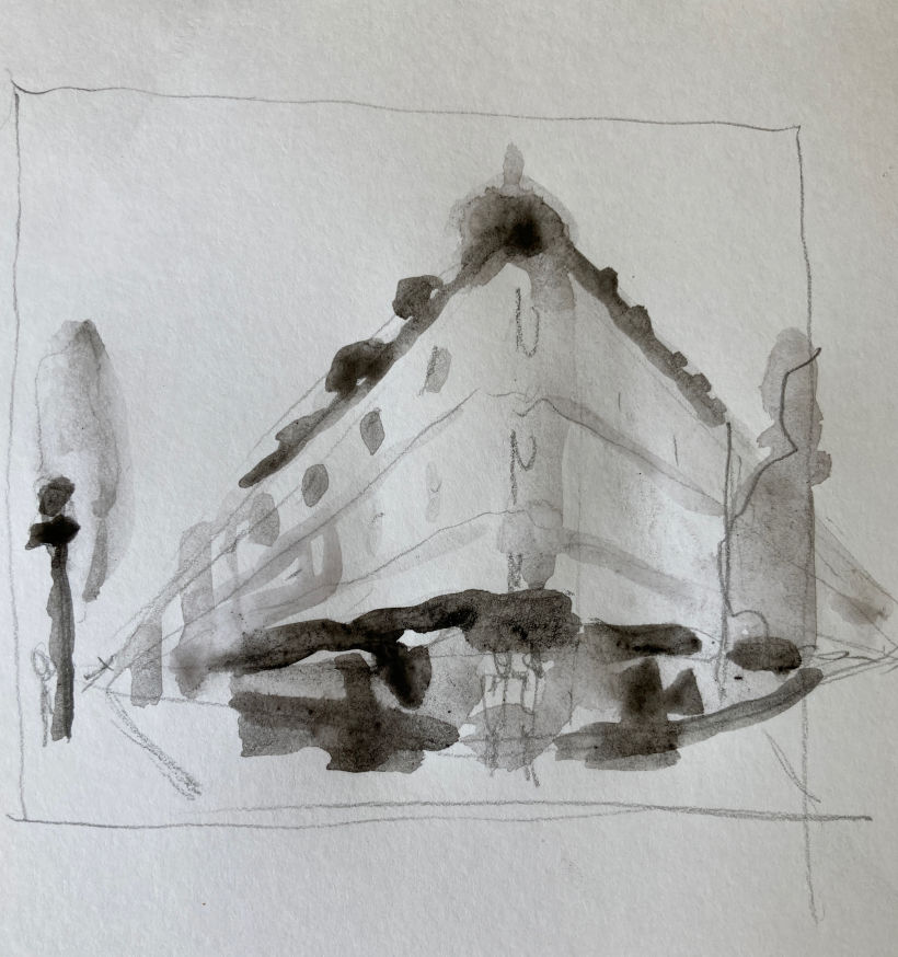 My project in Architectural Sketching with Watercolor and Ink course -1