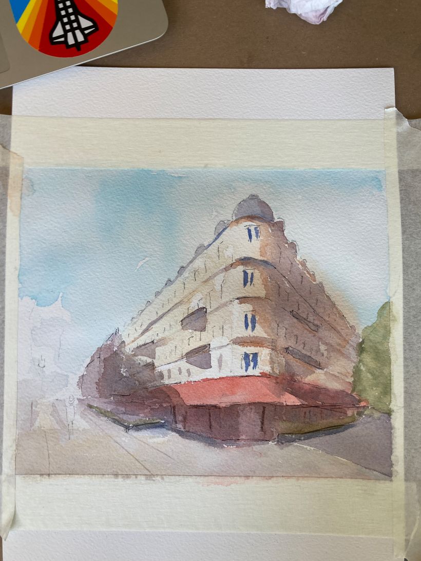 My project in Architectural Sketching with Watercolor and Ink course 1