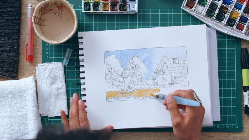 Illustration Tutorial: How to Color with Watercolor  8