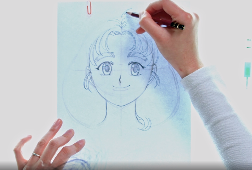 Como desenhar um rosto de perfil estilo anime 