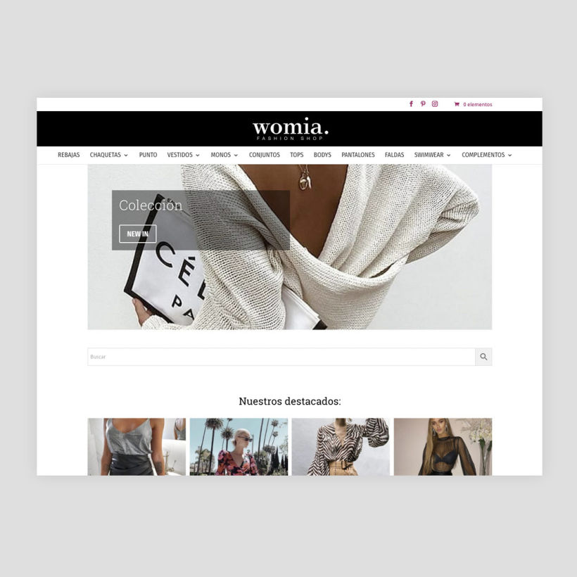 Diseño Web: Womia Fashion Shop 1