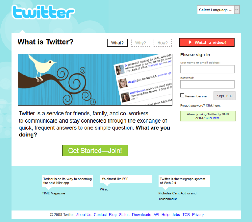 Twitter, 2006