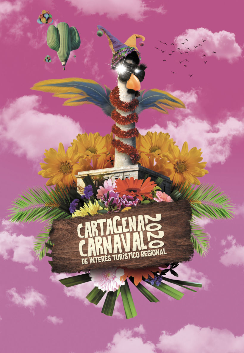Propuesta para cartel anunciador del "Carnaval Cartagena 2020"
