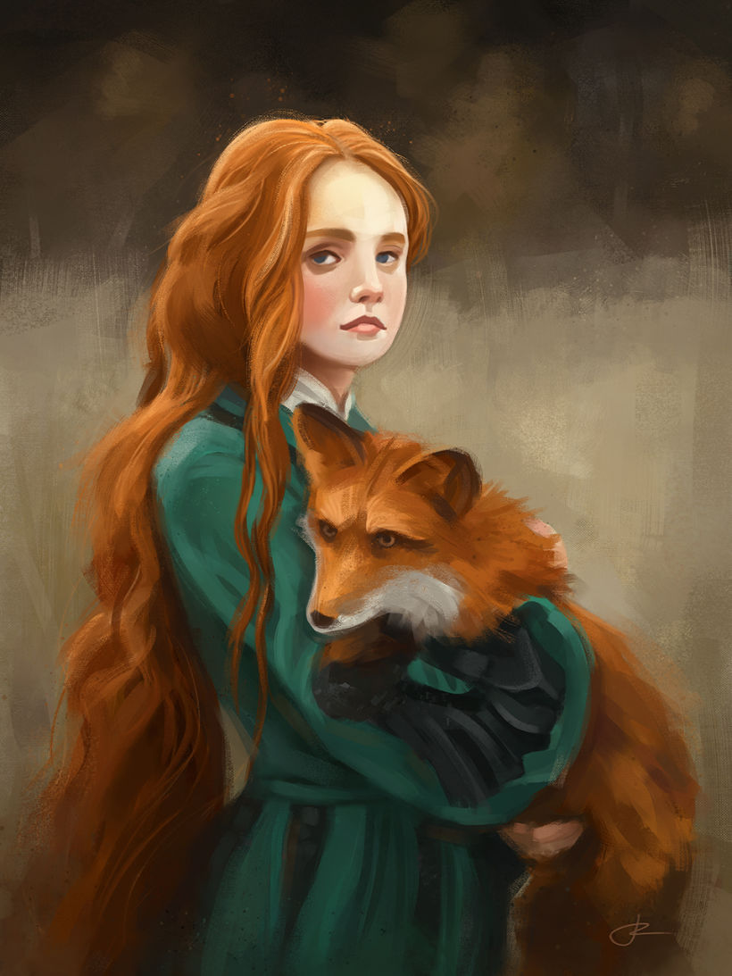 Fox Princess - ilustración de retrato 0