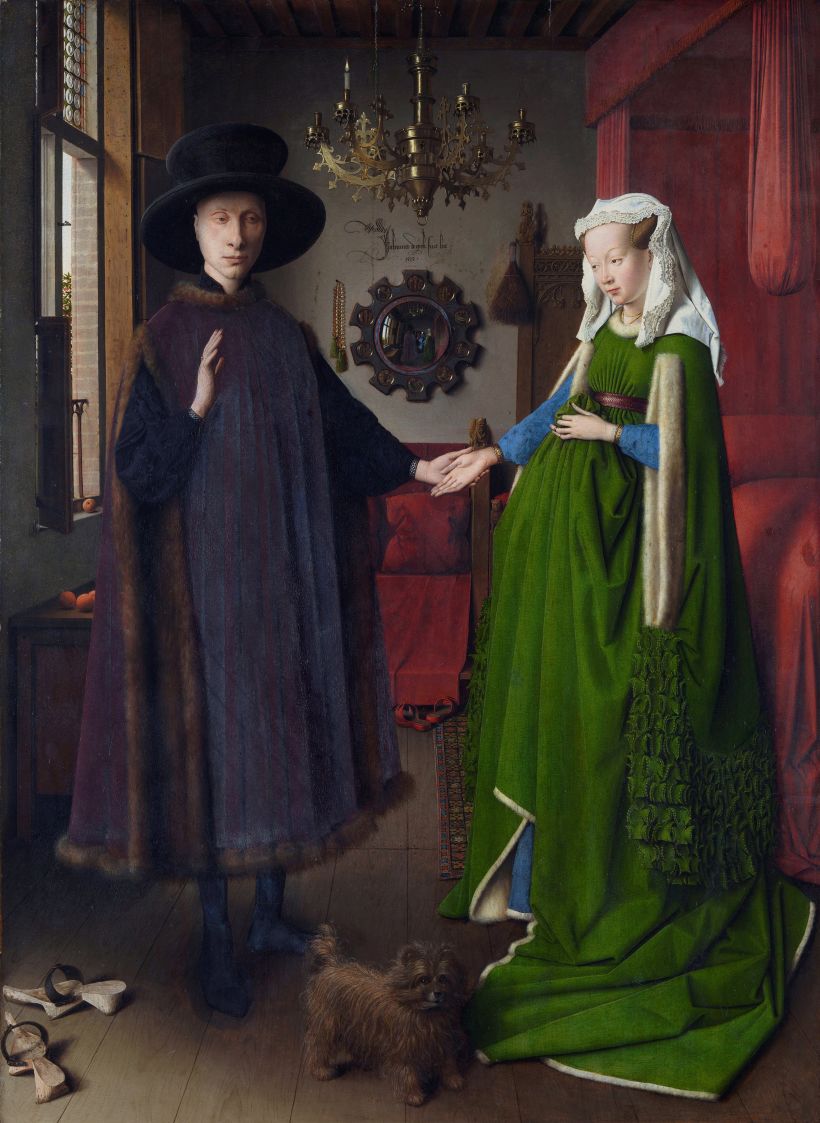 Retrato de Giovanni Arnolfini y su esposa (1434). Jan van Eyck. Óleo sobre tabla