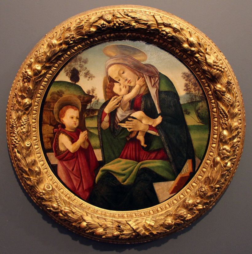 Madonna con niño. Sandro Botticelli (ca. 1490). Temple sobre panel