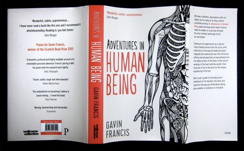 Cover illustration and typography for Adventures in Human Being by Gavin Francis 3