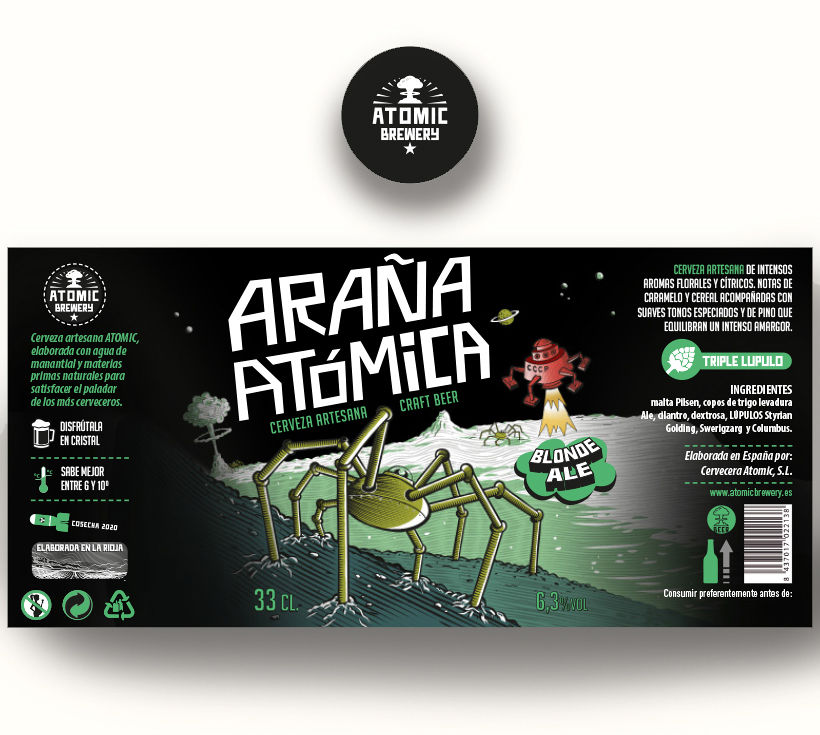 Araña Atómica. Cerveza Artesanal 0