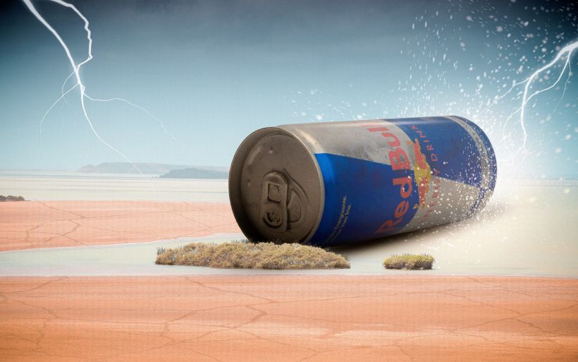 Fotomontaje Red Bull Energy 
