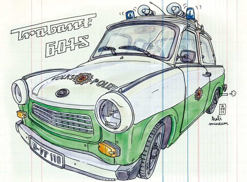 extract from the travel book "Berlin", the classic car from East Germany.