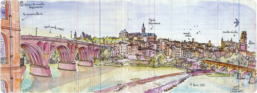 Travelbook of the city of Albi in France. 3