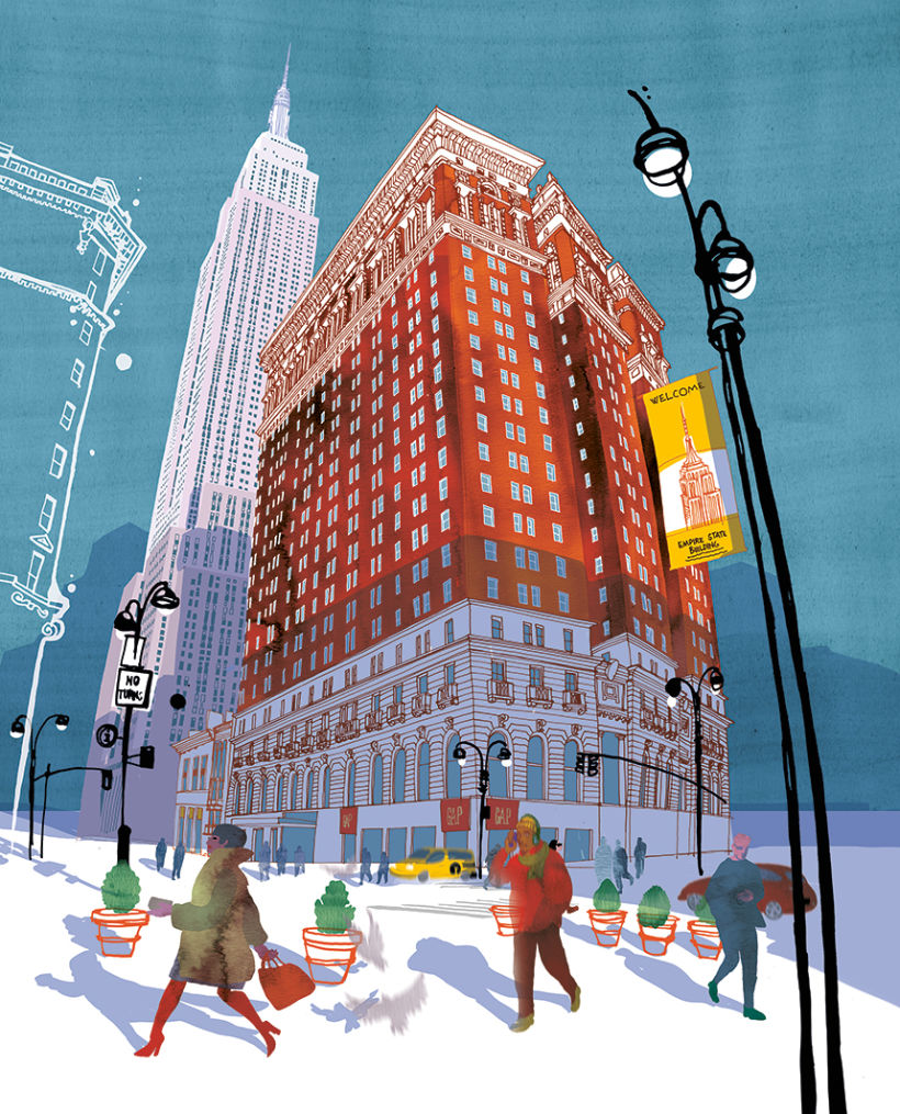Empire State Building, from my illustrated book " I am New York", Moleskine