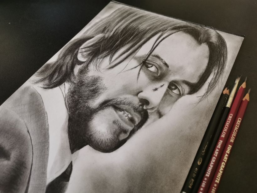 John Wick pencil sketch  Keanu Reeves Art Board Print for Sale by  Kathography  Redbubble