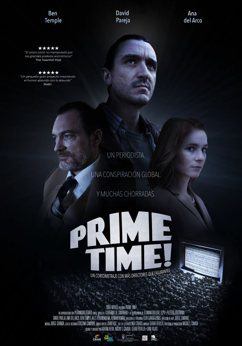 Póster oficial del cortometraje Prime Time!