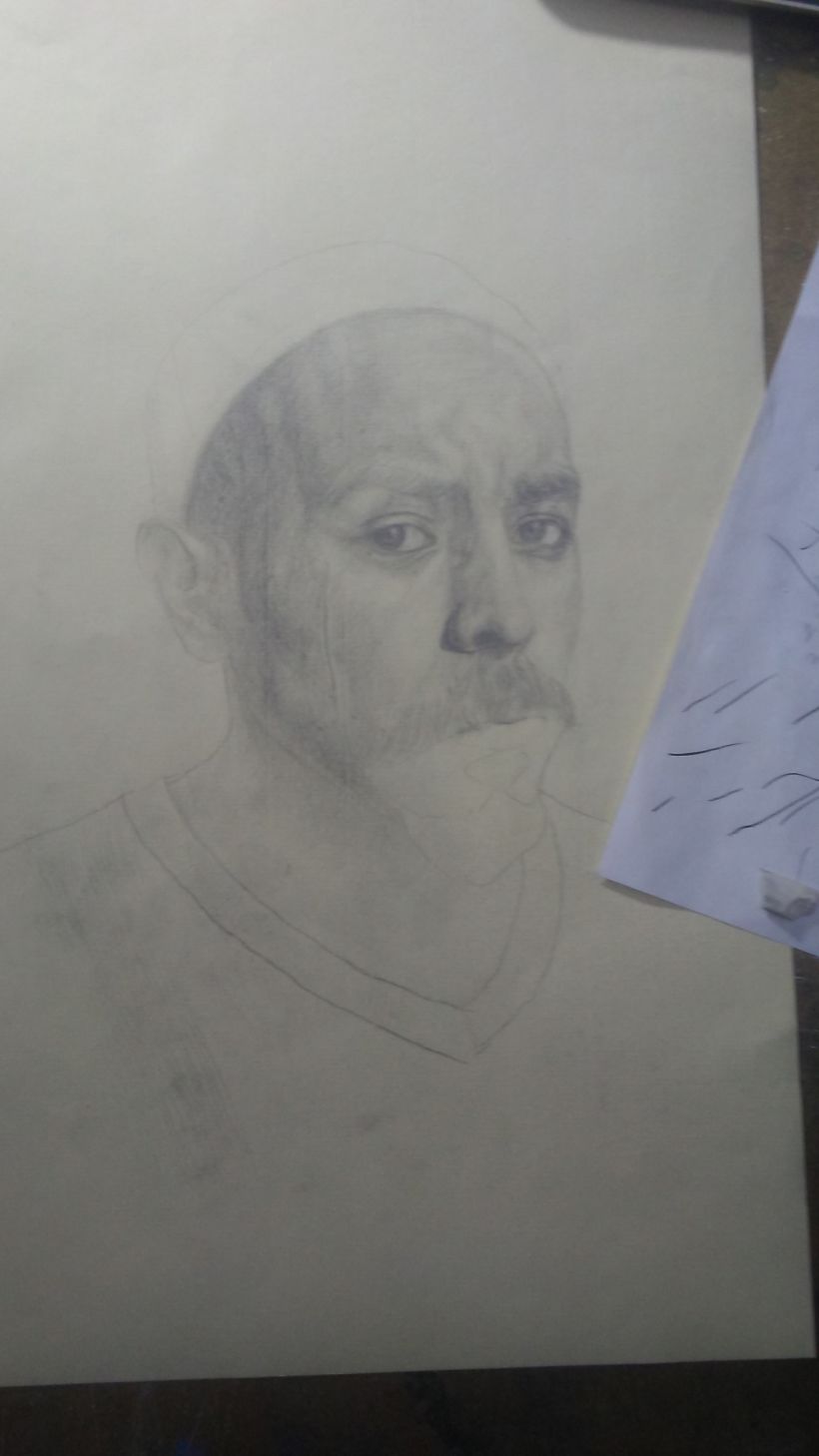 Mi Proyecto del curso: Retrato realista con lápiz de grafito. Autorretrato  2
