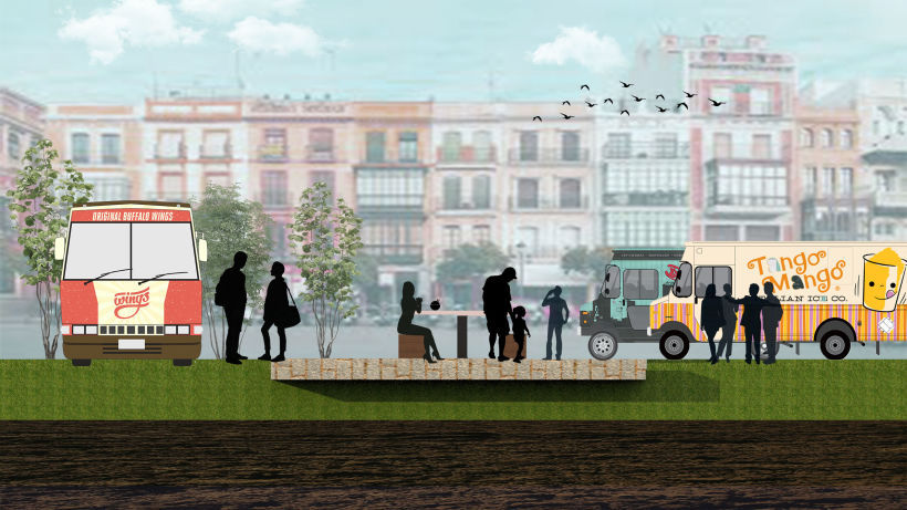 Menjar Square: Food truck hub in Barcelona! A vision... 1