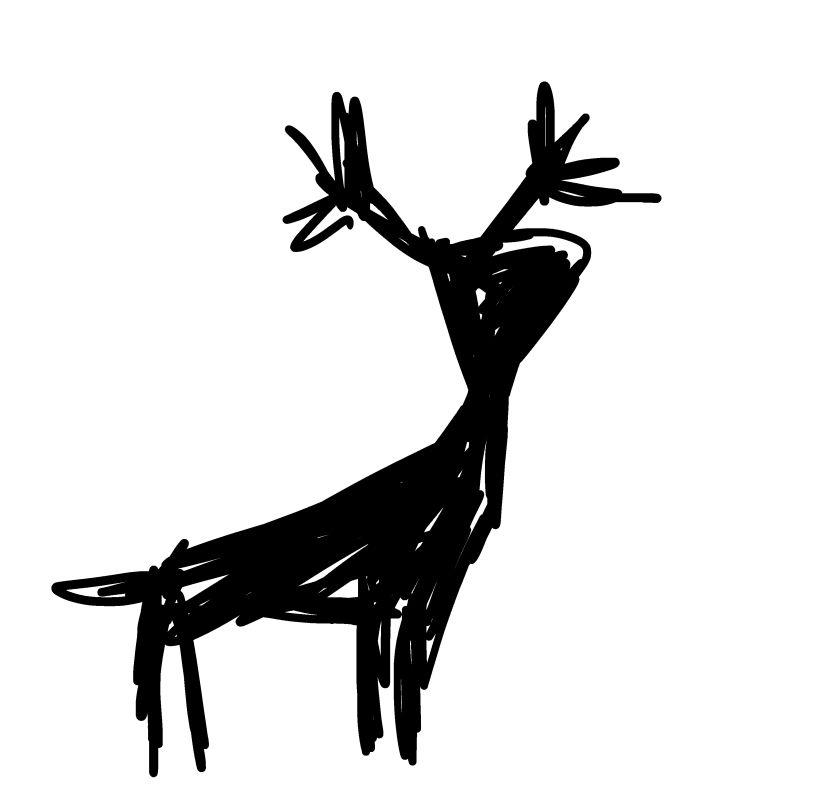 Boceto ciervo. Dibujo digital