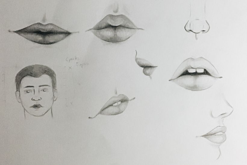 Como desenhar nariz e boca  Realistic drawings, Lips drawing