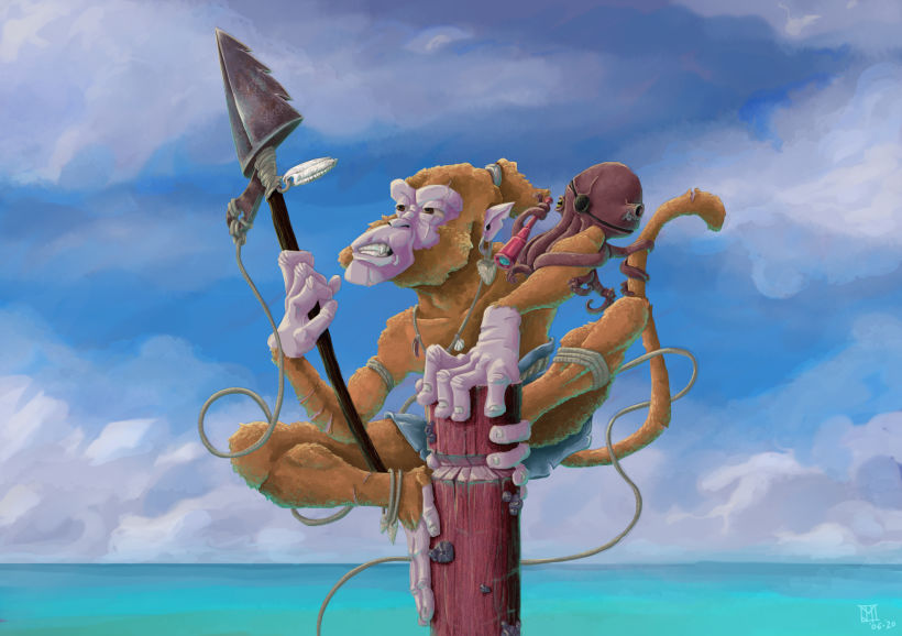 Illustration Pirate Monkey