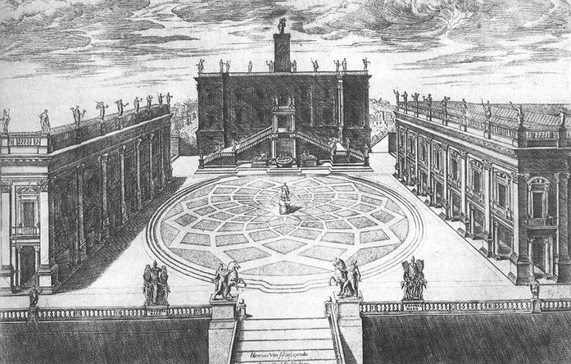Diseño de Miguel Ángel para la Plaza del Capitolio, sede de los Museos capitolinos