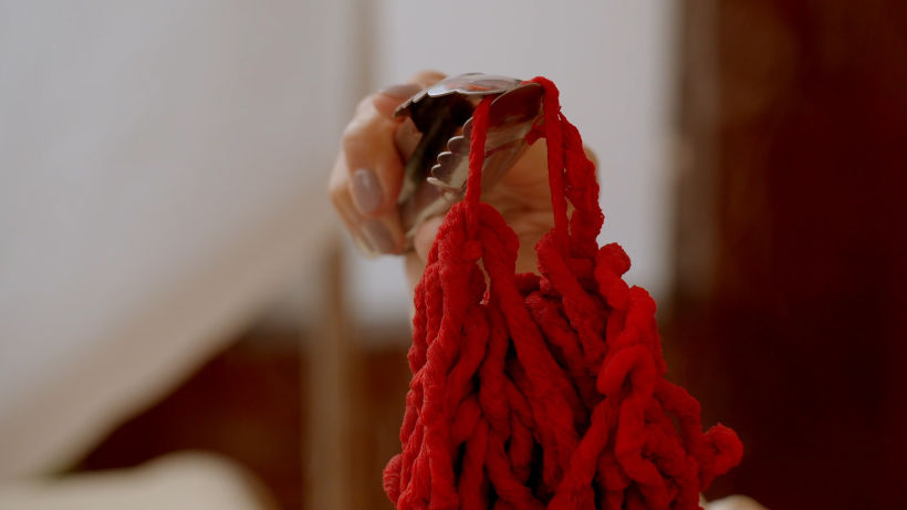 Macramé Tutorial: How to Dye a Textile Tapestry 13