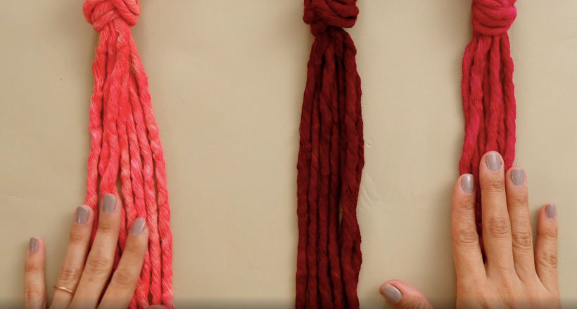Macramé Tutorial: How to Dye a Textile Tapestry 15