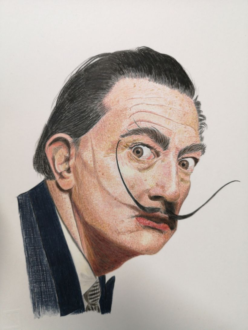 El genio Salvador Dalí tiene una cara ideal para dibujar! @nestorcanavarro ya me dirás qué te parece. Muchas gracias. 