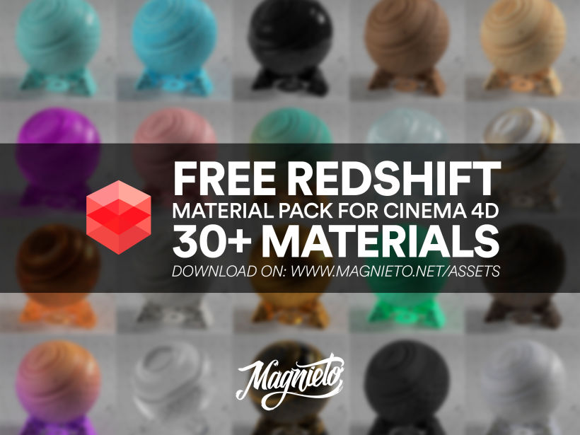 Librería gratuita de materiales para Redshift C4D 0