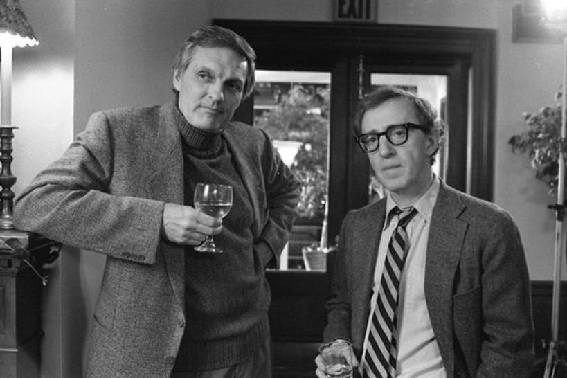 Alan Alda y Woody Allen en el set de 'Delitos y faltas'