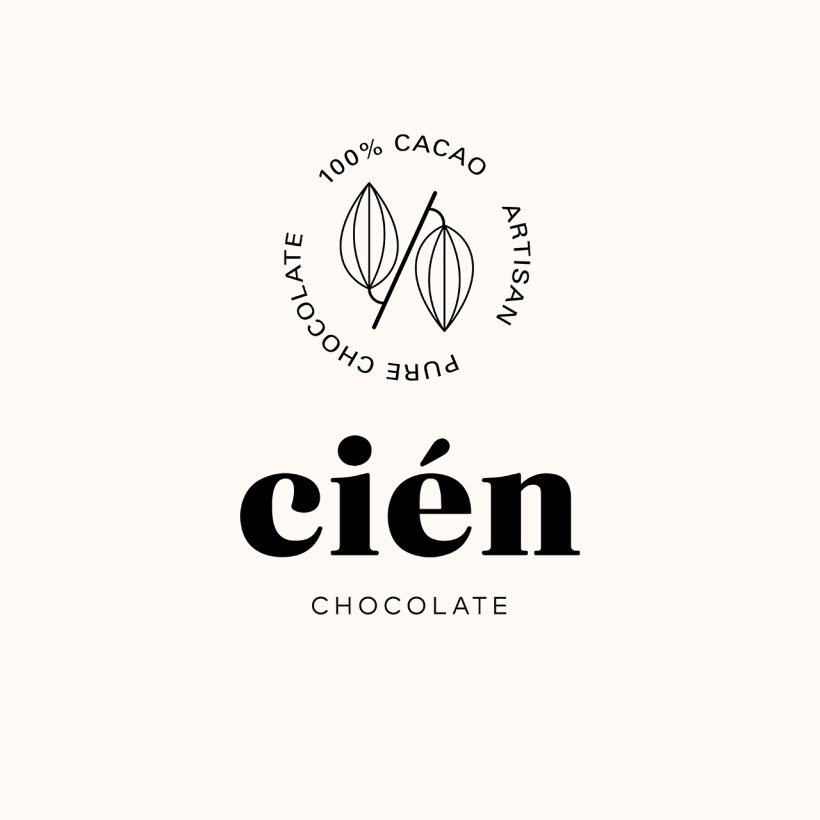 Cién Chocolate logo design -1