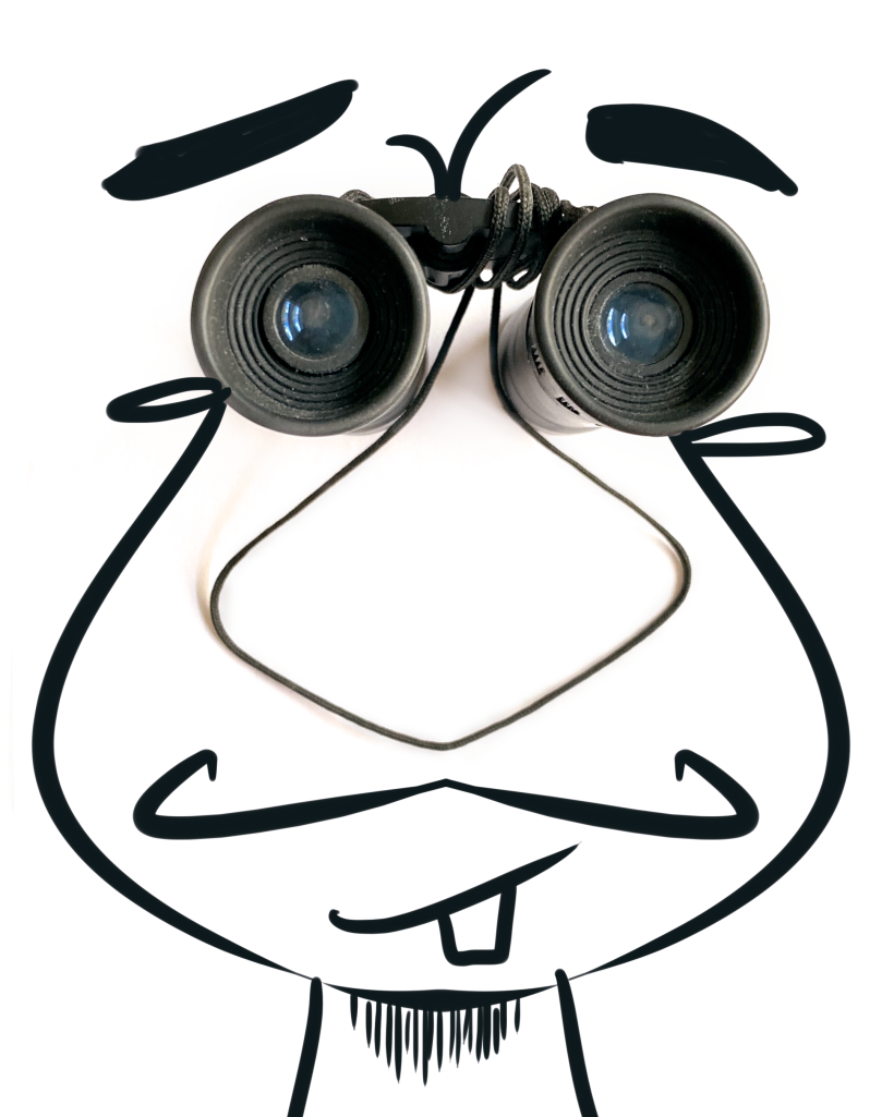 DAY 828 (2/2) — Every since that hot chick moved in next door, my eyes have not left my binoculars.