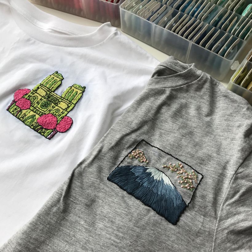 Embroidery on the t-shirts 0