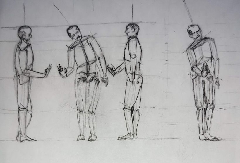 Mi Proyecto del curso: "Dibujo anatómico para principiantes". Un Vitruvio usando las proporciones que nos indicó ZURSOIF 0