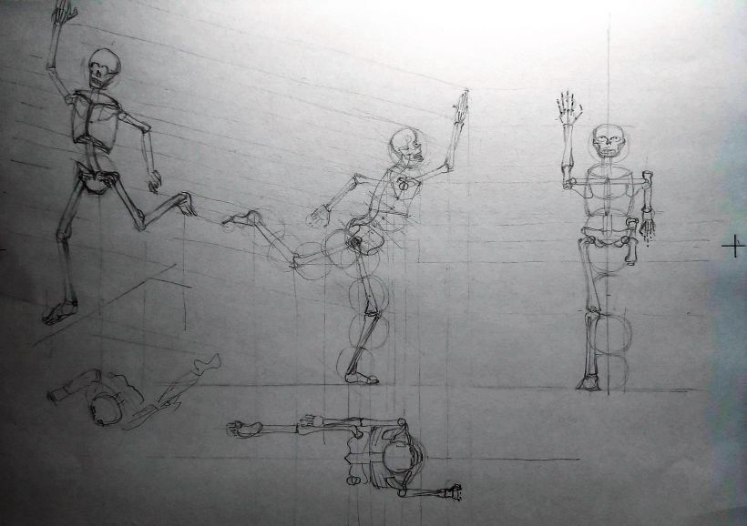 Mi Proyecto del curso: "Dibujo anatómico para principiantes". Un Vitruvio usando las proporciones que nos indicó ZURSOIF 2