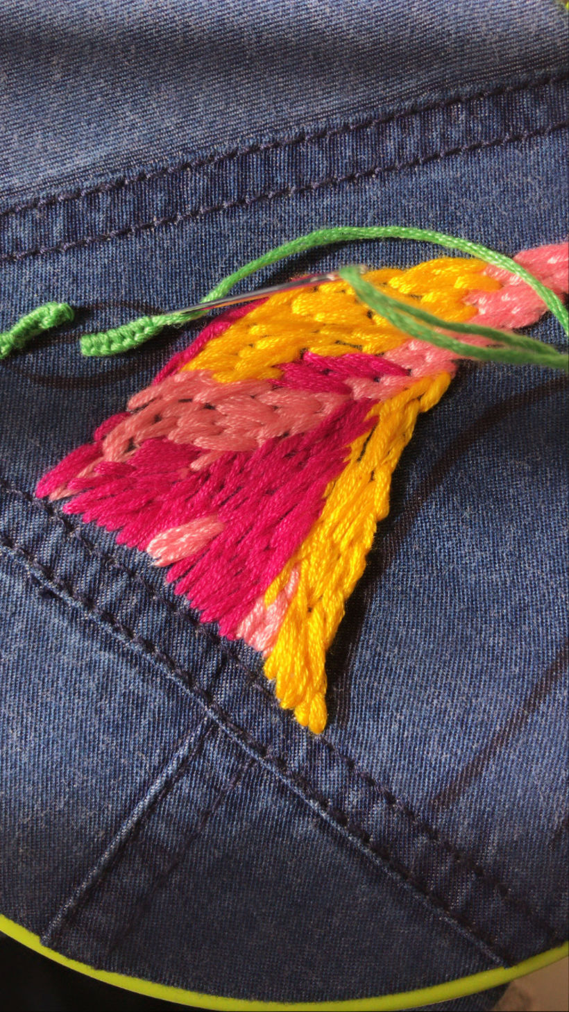 The Stitch Revolution course — Nature on a jacket 2