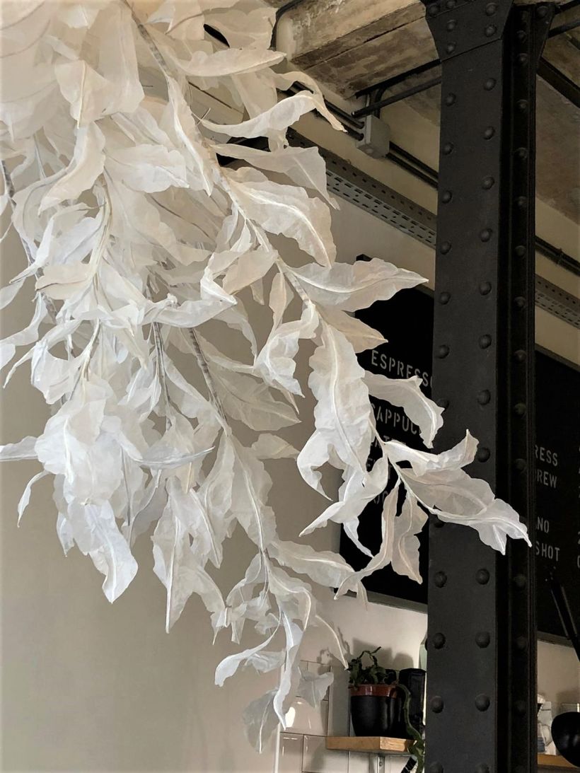 "Winter": Paper and wire sculptural installation 5