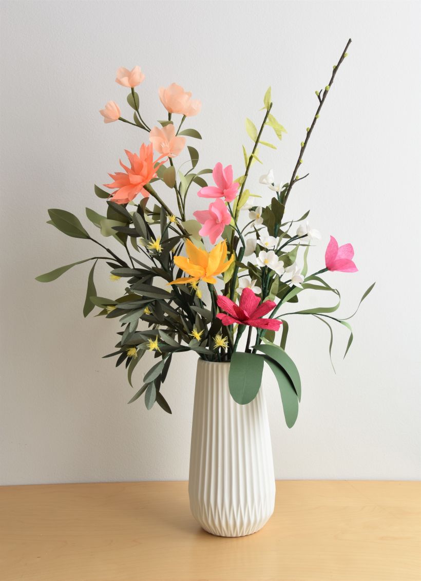 Paper flower arrangement 0