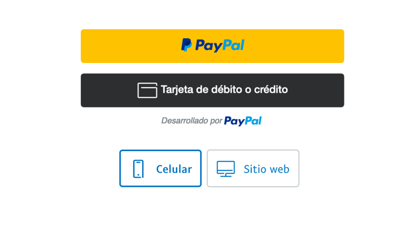 Botón de pago de PayPal