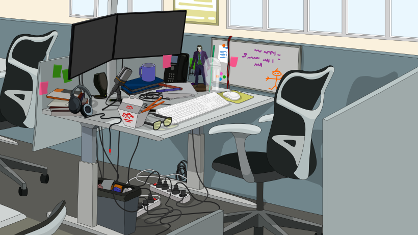 Vector drawing of backgrounds in Animate. 11