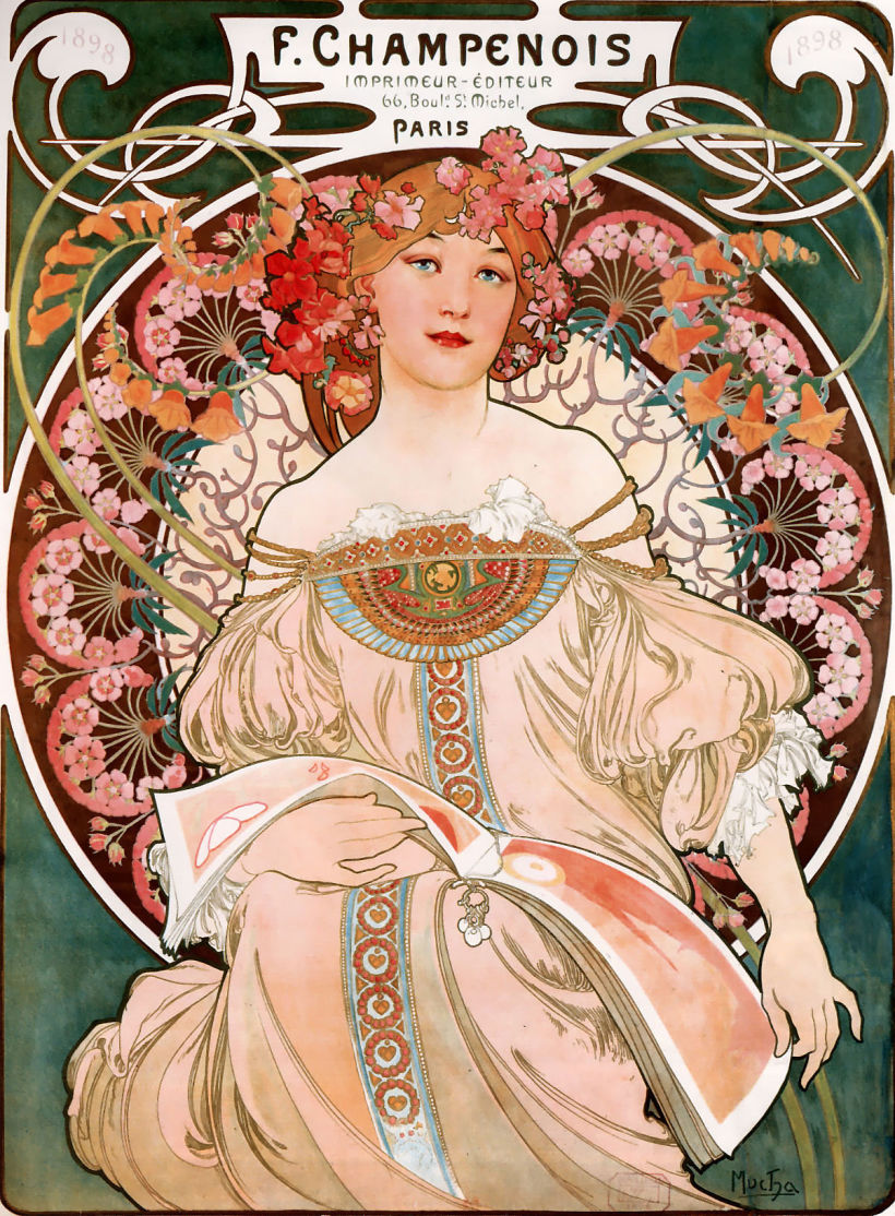 "Reverie", Alphonse Mucha (1897)