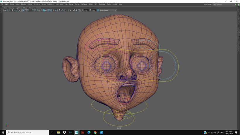 Mi Proyecto del curso: Rigging: articulación facial de un personaje 3D 0